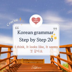 Everything about 것 같아요 grammar (I think)